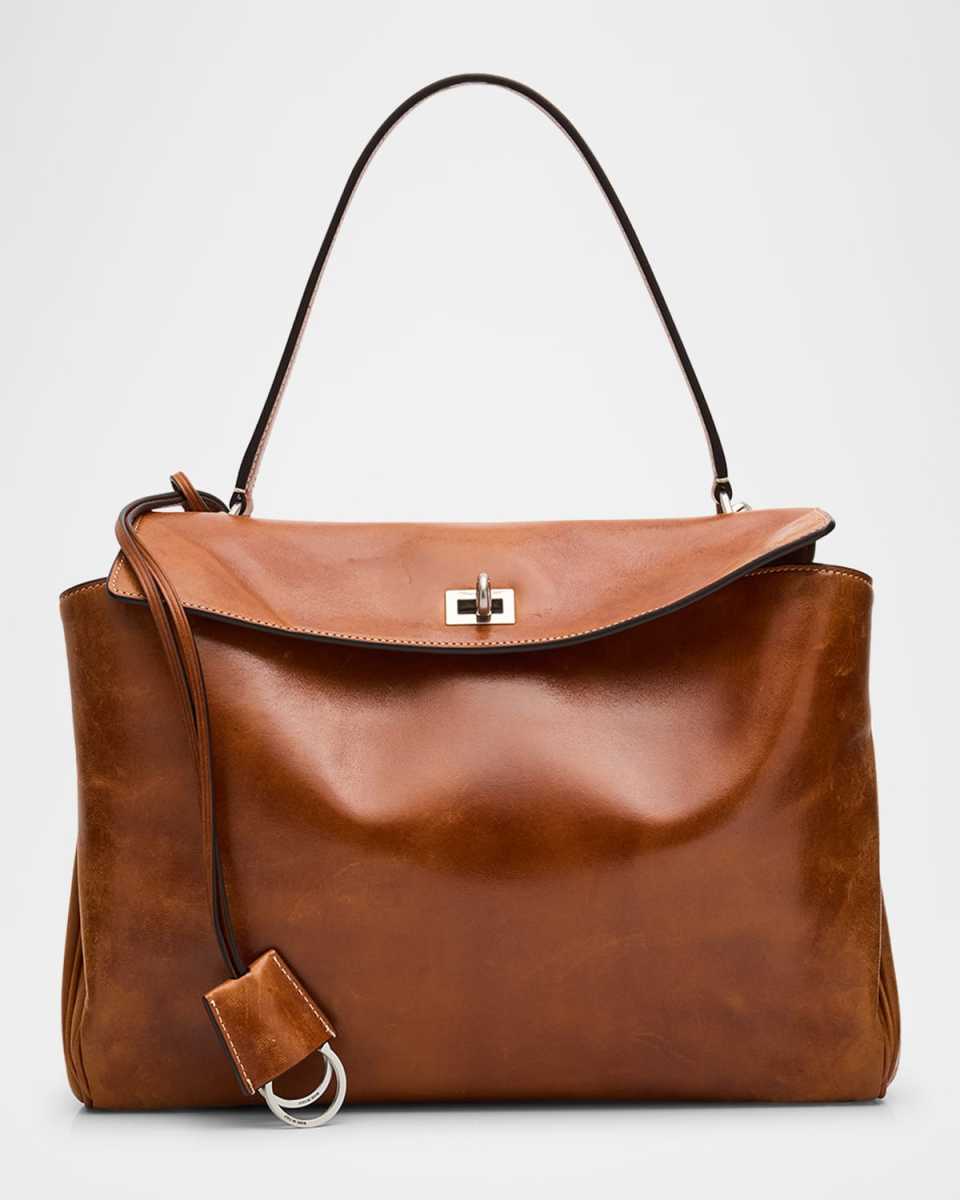 Rodeo Medium Leather Top-Handle Bag